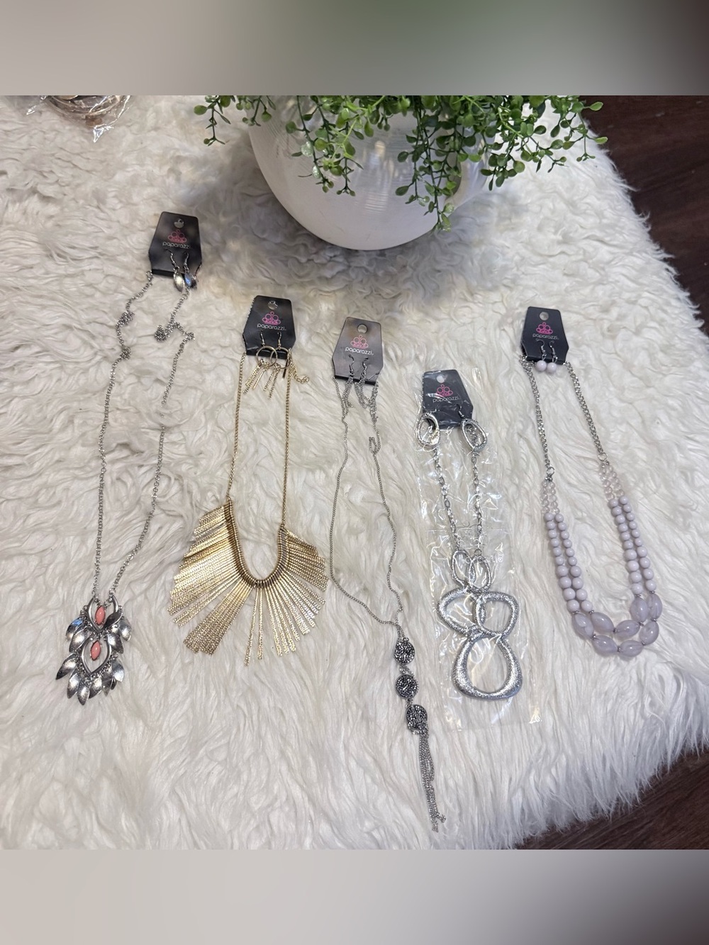 paparazzi Mixed Metal Layered Necklace Set with Lavender Beads